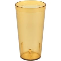 Carlisle 522013 Stackable 20 Oz. Amber SAN Plastic Tumbler - 72/Case 5 Carlisle 522013 Stackable 20 Oz. Amber SAN Plastic Tumbler - 72/Case -Acopa Shop 758531