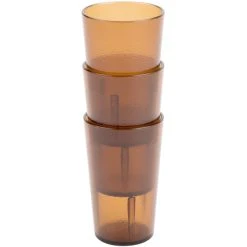 Cambro 500P153 Colorware 5.2 Oz. Amber Customizable SAN Plastic Tumbler - 6/Pack 7 Cambro 500P153 Colorware 5.2 Oz. Amber Customizable SAN Plastic Tumbler - 6/Pack -Acopa Shop 803814