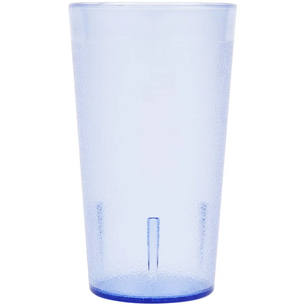 Cambro 1200P401 Colorware 12.6 Oz. Slate Blue Customizable SAN Plastic Tumbler - 6/Pack 4 Cambro 1200P401 Colorware 12.6 Oz. Slate Blue Customizable SAN Plastic Tumbler - 6/Pack - Image 2