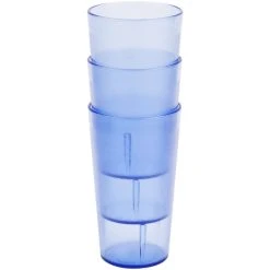 Cambro 1200P401 Colorware 12.6 Oz. Slate Blue Customizable SAN Plastic Tumbler - 6/Pack 7 Cambro 1200P401 Colorware 12.6 Oz. Slate Blue Customizable SAN Plastic Tumbler - 6/Pack -Acopa Shop 803899