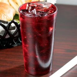 Cambro 1600P2156 Colorware 16.4 Oz. Ruby Red Customizable SAN Plastic Tumbler - 24/Case