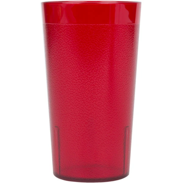 Cambro 1200P156 Colorware 12.6 Oz. Ruby Red Customizable SAN Plastic Tumbler - 6/Pack 4 Cambro 1200P156 Colorware 12.6 Oz. Ruby Red Customizable SAN Plastic Tumbler - 6/Pack - Image 2