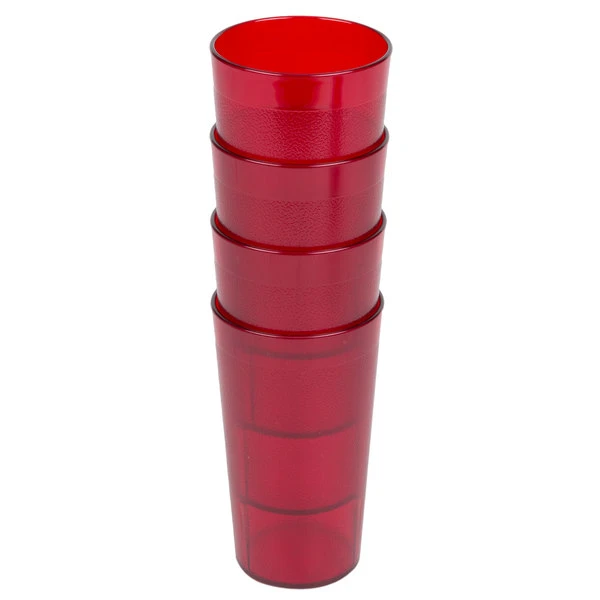 Cambro 800P2156 Colorware 7.8 Oz. Ruby Red Customizable SAN Plastic Tumbler - 24/Case 5 Cambro 800P2156 Colorware 7.8 Oz. Ruby Red Customizable SAN Plastic Tumbler - 24/Case - Image 3