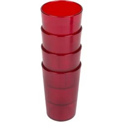 Cambro 800P156 Colorware 7.8 Oz. Ruby Red Customizable SAN Plastic Tumbler - 72/Case -Acopa Shop 837316