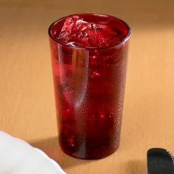 Cambro 500P2156 Colorware 5.2 Oz. Ruby Red Customizable SAN Plastic Tumbler - 24/Case