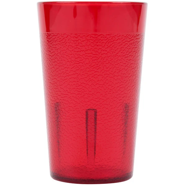 Cambro 500P156 Colorware 5.2 Oz. Ruby Red Customizable SAN Plastic Tumbler - 6/Pack 4 Cambro 500P156 Colorware 5.2 Oz. Ruby Red Customizable SAN Plastic Tumbler - 6/Pack - Image 2