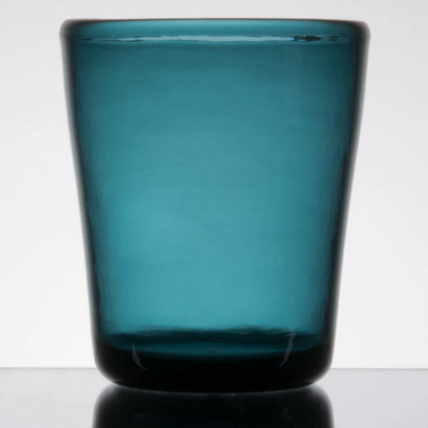 Carlisle MIN544015 Mingle 12 Oz. Teal Tritan Plastic Double Rocks / Old Fashioned Glass - 12/Case 4 Carlisle MIN544015 Mingle 12 Oz. Teal Tritan Plastic Double Rocks / Old Fashioned Glass - 12/Case - Image 2