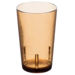 Alternative view of Cambro D8609 Del Mar 8 Oz. Light Amber Customizable SAN Plastic Tumbler - 36/Case
