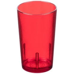 Alternative view of Cambro D12156 Del Mar 12 Oz. Ruby Red Customizable SAN Plastic Tumbler - 36/Case