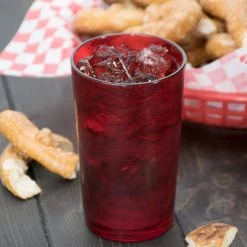 Cambro D12156 Del Mar 12 Oz. Ruby Red Customizable SAN Plastic Tumbler - 36/Case