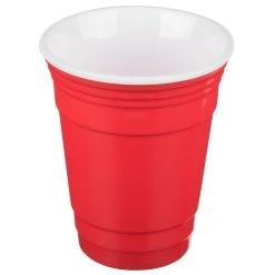 Alternative view of GET Enterprises GET SC-16-R To-Go 16 Oz. Red Customizable Plastic Reusable Tumbler - 24/Case