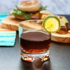 GET Enterprises GET SW-1423-1-SAN-CL Roc N' Roll 9 Oz. Customizable SAN Plastic Rocks / Old Fashioned Glass - 24/Case