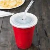 GET Enterprises GET SC-16-SET-R To-Go 16 Oz. Red Customizable Plastic Reusable Tumbler, Lid, And Straw Set - 24/Case -Acopa Shop 992011
